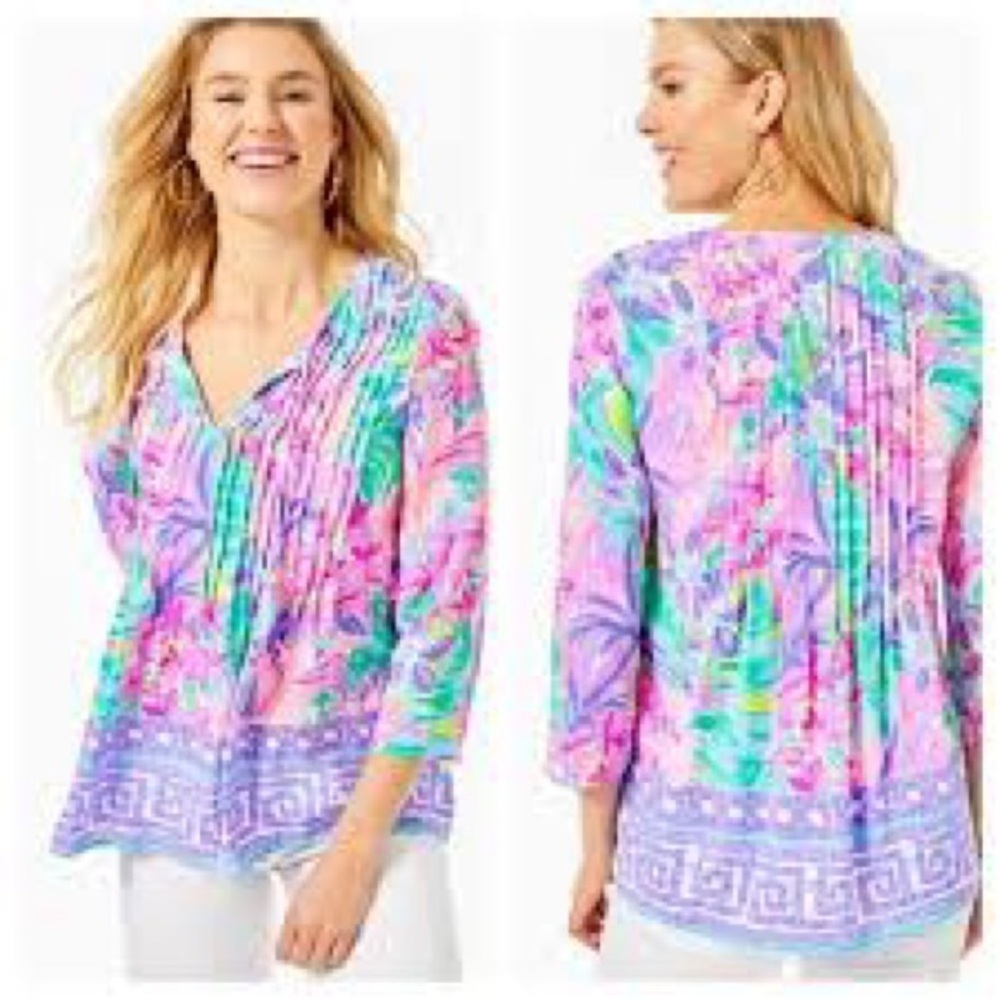 Lilly Pulitzer NWT Marilina Tunic in It Was All A Dream Print Size XS - Picture 2 of 9